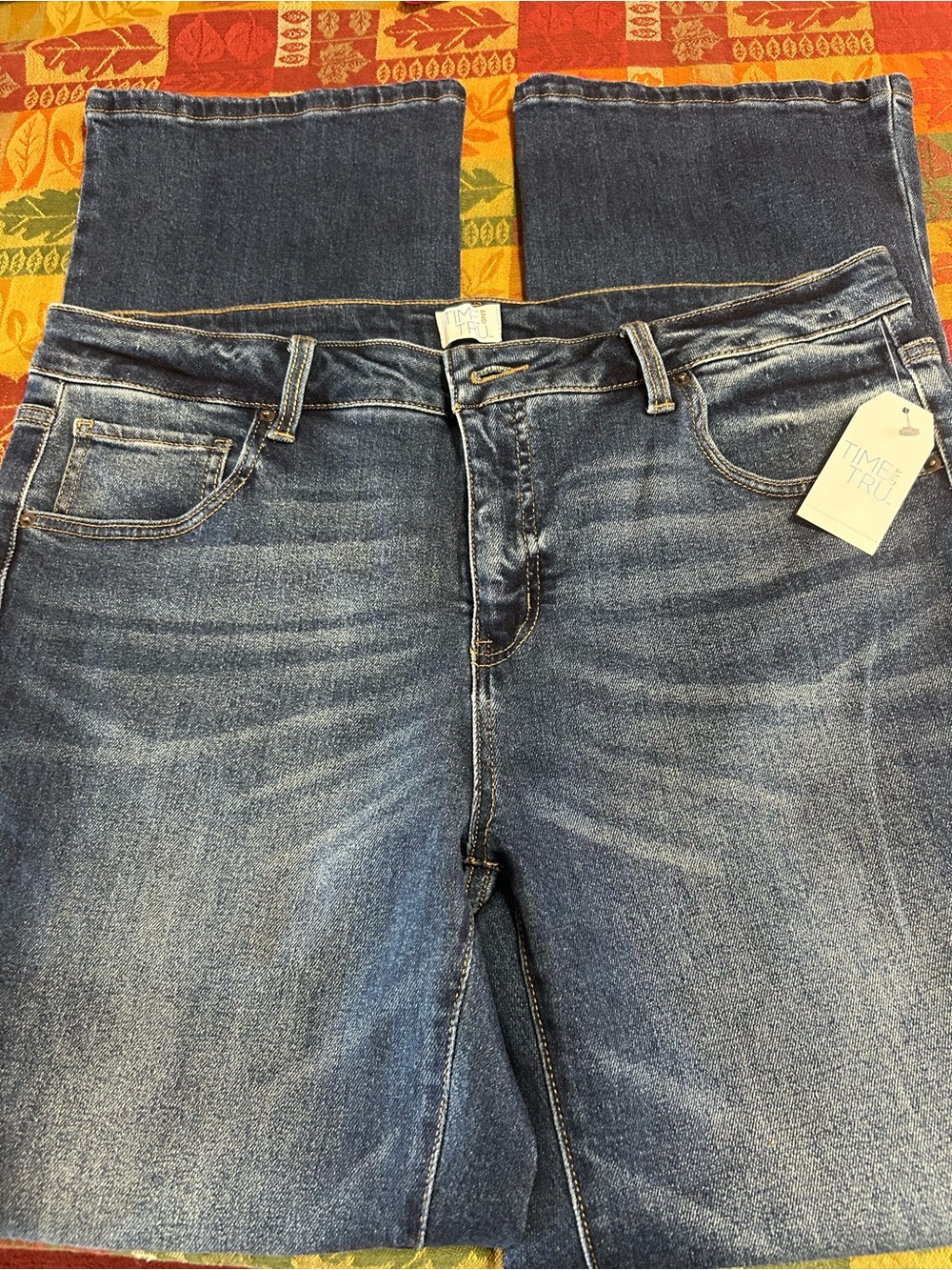 Time and Tru Dark Blue Stretch Bootcut Jeans